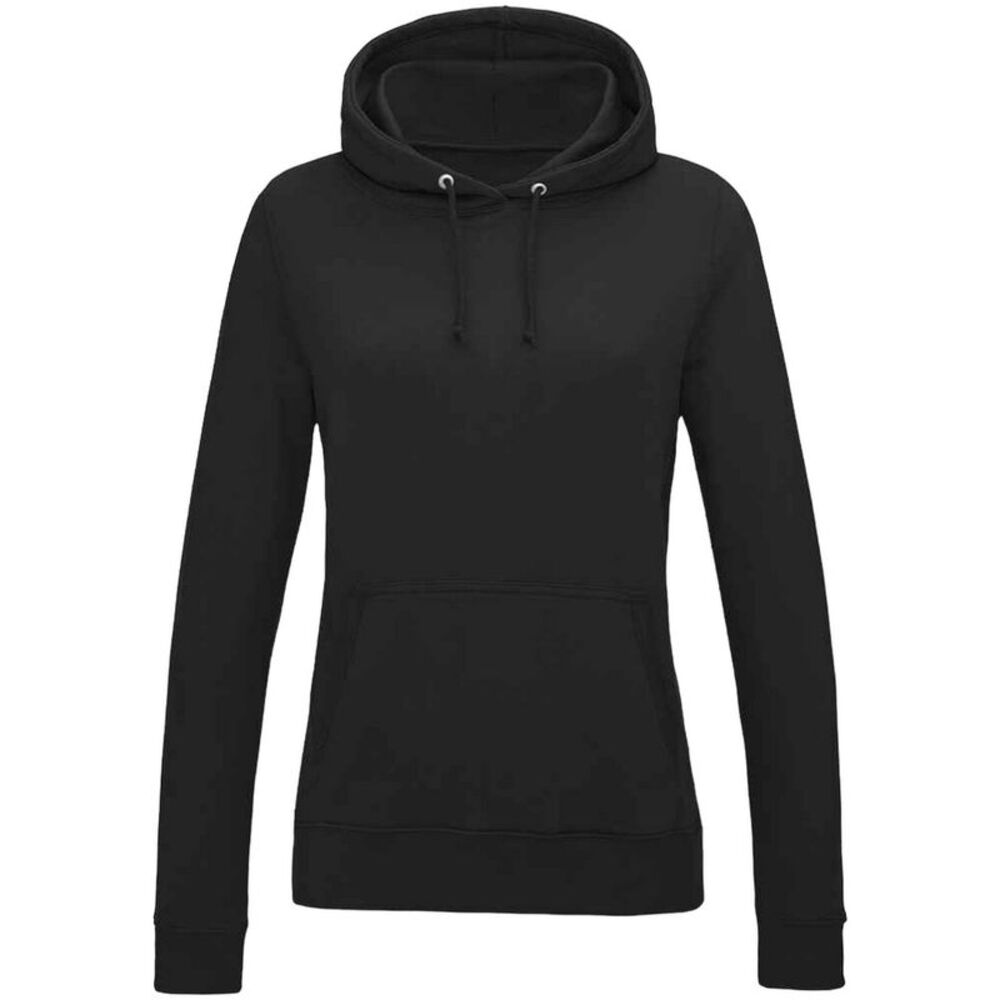AWDis Womens/Ladies Girlie College Hoodie / Jet Black